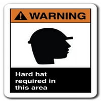 Znak upozorenja - tvrdi šešir potreban u ovoj oblasti 7 X10 Plastični znak sigurnosti ANSI OSHA